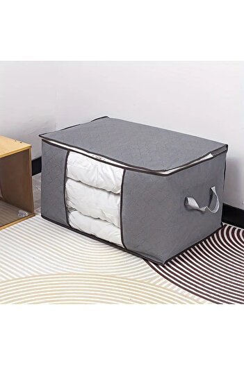 Textia Home 5 Pcs Gray Quilted Sack 50X70X40