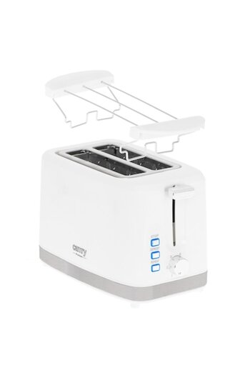 CAMRY Glossy white retro toaster MECR3219