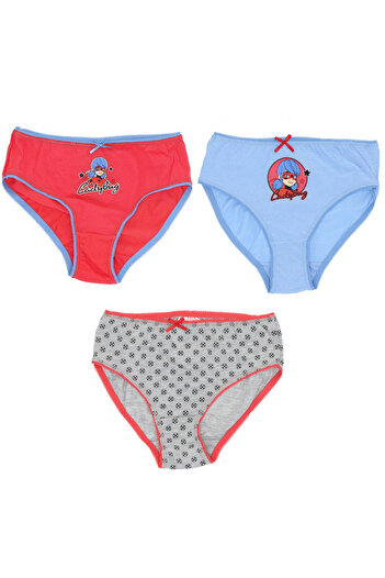 Miraculous Set 3 chiloti pentru fete, multicolor, Miraculous, LadyBug