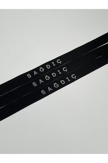 EvremStore Silver Groomsmen Ribbon on Black 3 Pieces