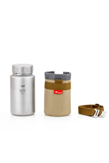 Choice Ti3035 Keith Titanium Sports Bottle 0.9L/1.2L Large Capacity Kettle Outdoor Camping Drinkware Wide M