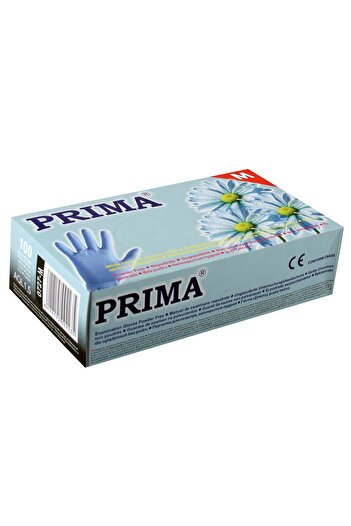 Vetro Design Nitrile Gloves, Powder-Free, Blue, PRIMA Size M, 100 Pieces