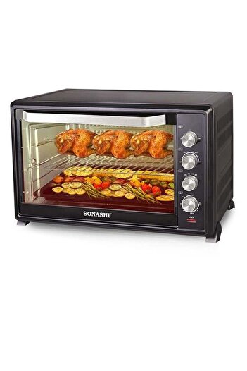 sonashi Electric Oven – 100L Countertop Oven with Auto Shut Off Function | 4 PCs Stainless Steel H