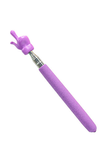 Choice Purple Etractable Teaching Stick Finger Design Whiteboard Pointer Handheld Presenter Finger Reading