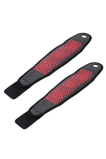 Choice 2 pieces black Self-Heating Wrist Band Magnetic Therapy Support Brace Wrap Heated Hand Warmer Compre