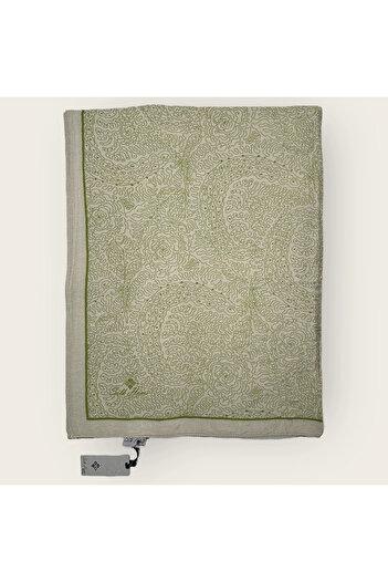 Silk Home Mayda Shawl - Mink-Green
