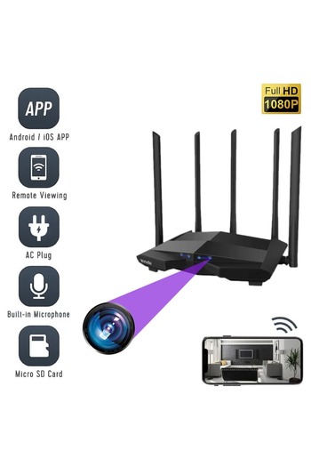 OEM Camera Spion ROUTN-W Ascunsa in Router Wireless ,WiFi, Full HD, Audio-Video, cu Card de 32GB Inclus