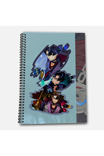 Define Moyas Genshin Impact Wriothesley Checkered A4 School Notebook 72 Sheets Model 2