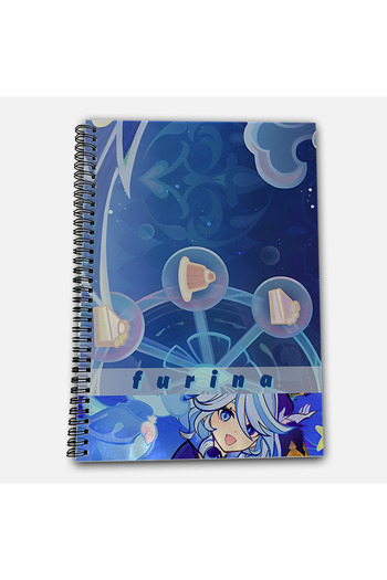 Define Moyas Genshin Impact Furina Checkered A4 School Notebook 72 Sheets Model 3