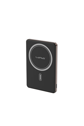 Lapas LP-PW003 Ultra İnce Hızlı Şarj Özellikli Wireless Powerbank 5000mAh 15W Gold