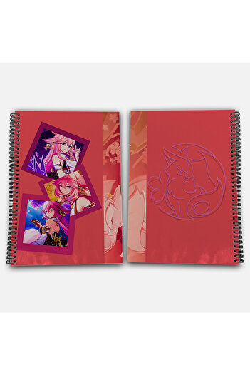 Define Moyas Genshin Impact Yae Miko Checkered A4 School Notebook 72 Sheets Model 2