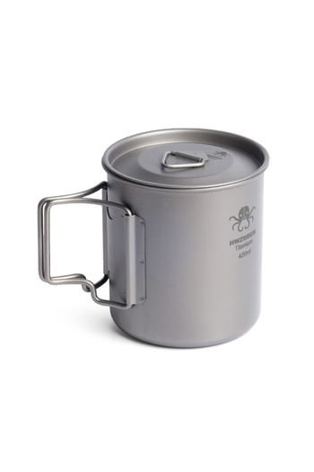 Choice 420ml 420ml Titanium Cup with Foldable Handles Lightweight Water Cup for Backpacking Camping Fishing