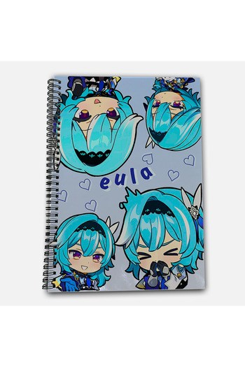Define Moyas Genshin Impact Eula Striped A4 School Notebook 72 Sheets Model 1