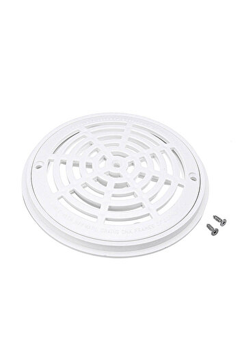 Choice WHITE 8 Inch HighWhite Main Drain Suction Cover Plate, Ideal for In - Ground Swimming Pools