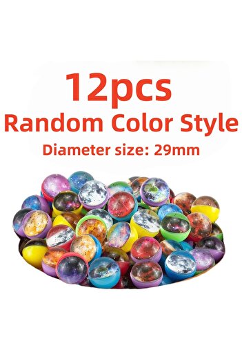 Choice 12PCS 12pcs Planet Elastic Ball Children Bouncy Ball Toy Rubber Indoor And Outdoor Toys Starry Sky