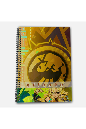Define Moyas Genshin Impact Xilonen Checkered A4 School Notebook 72 Sheets Model 3
