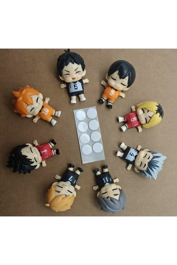 Choice no box 01 8pcs/set Haikyuu Characters Eat Full Version Volleyball Figure Model Toys