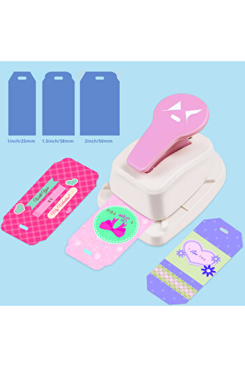 Choice 1 Pink Craft Puncher Any Size Tab Tag Maker Corner Punch Puncher Paper Cutter Hole Paper Cutter 3 in
