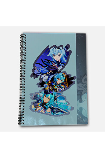 Define Moyas Genshin Impact Eula Striped A4 School Notebook 72 Sheets Model 2