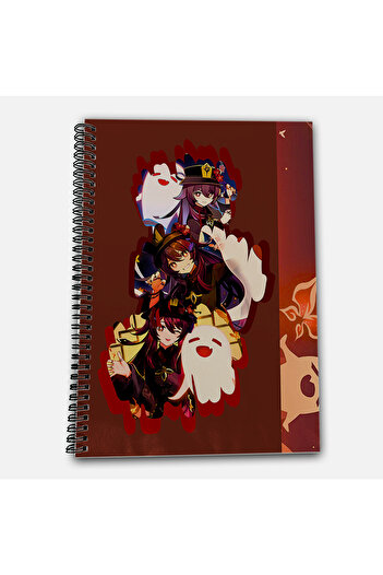 Define Moyas Genshin Impact Hu Tao Striped A4 School Notebook 72 Sheets Model 2