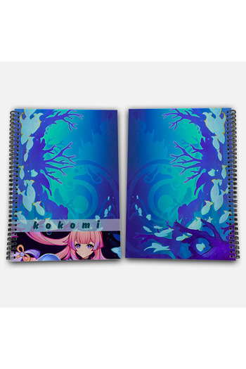 Define Moyas Genshin Impact Kokomi Unlined A4 School Notebook 72 Sheets Model 3