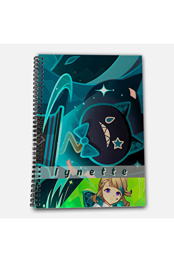 Define Moyas Genshin Impact Lynette Striped A4 School Notebook 72 Sheets Model 3