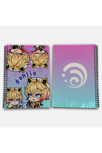 Define Moyas Genshin Impact Dahlia Checkered A4 School Notebook 72 Sheets Model 1