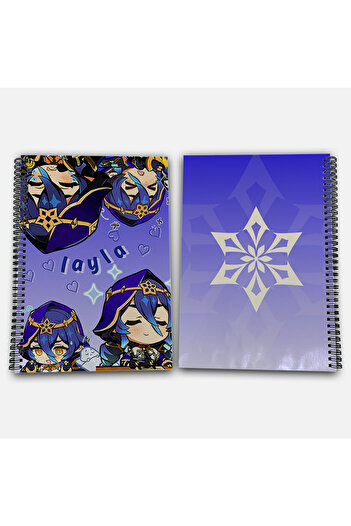 Define Moyas Genshin Impact Layla Checkered A4 School Notebook 72 Sheets Model 1