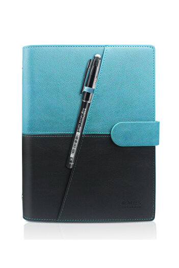 Choice A5 Green-Black Reusable Smart Notebook A5 PU Leather with Storage Function 6 Page Styles Endlessly R