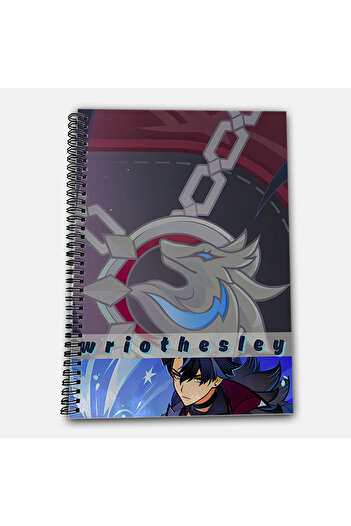 Define Moyas Genshin Impact Wriothesley Unlined A4 School Notebook 72 Sheets Model 3