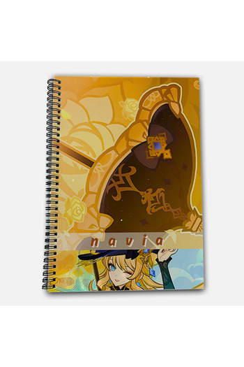 Define Moyas Genshin Impact Navia Unlined A4 School Notebook 72 Sheets Model 3