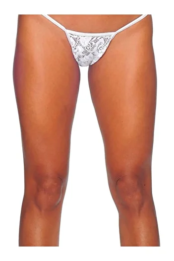 Cicişim Εσώρουχα με κορδόνια με λευκή δαντέλα Plus Size Options