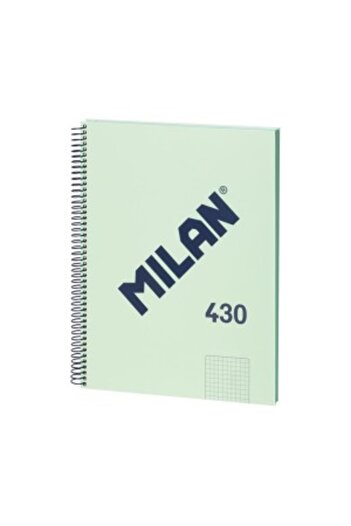 Milan Notebook A4, 80 Sheets, Spiral, Color Green, Paper Weight 95g/sm, Grid Format