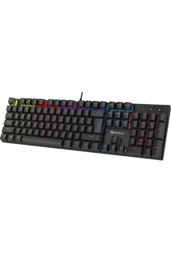 Sandberg Tastatură mecanică de gaming, NORDIC, dimensiuni standard, iluminare din spate cu LED RGB, neagră