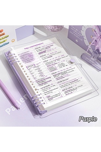 Choice Purple Fashion Creative A5 Schedule Notebooks Weekly Plan Book Notepad Portable Transparent Journal