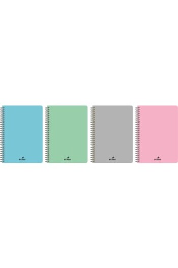 Ecada Caiet A4, 80 de coli, spirală, copertă din plastic, greutate hârtie 70g/mp, format liniat