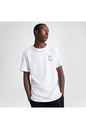 Converse Ανδρικό λευκό μπλουζάκι ρετρό γραφικό (10027362.102)