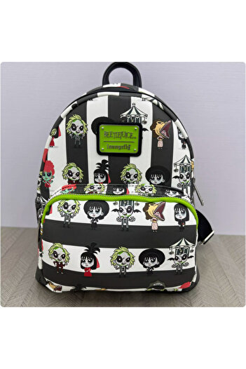 Miniso 26X24X12CM Black And White 2025 New Hot Selling Trendy Fun Backpack Loungefiy Small Backpack Persona