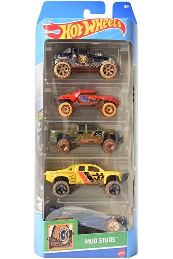 mattel Set of 5 Hot Wheels Mud Studs Cars