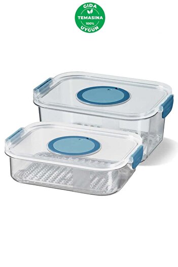 Prima Nova Primanova Seoul Refrigerator Storage Containers Set of 2 (1200 ml + 2000 ml)