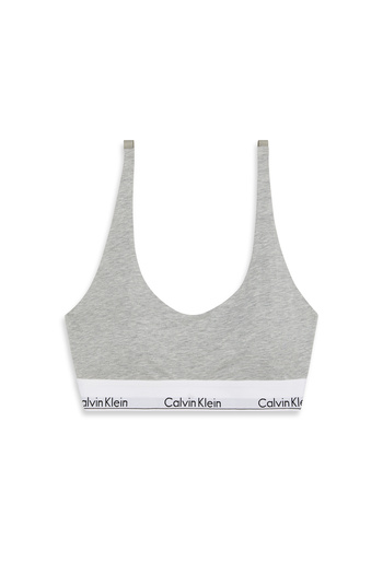 Calvin Klein Calvin Klein Women Grey Heather Icon Cotton Modal Lightly Lined Bralette Bra