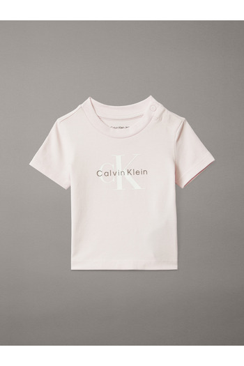 Calvin Klein Newborn Pink Ice Monogram Crew Neck T-Shirt