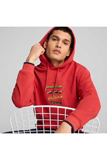 Puma Суичър с качулка с графичен дизайн WARDROBE ESS