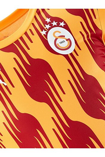Galatasaray Puma a Team Training Yellow - Red Patterned T-Shirt