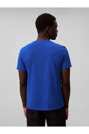 Calvin Klein Men Dark Blue Classic Monogram Crew Neck T-Shirt