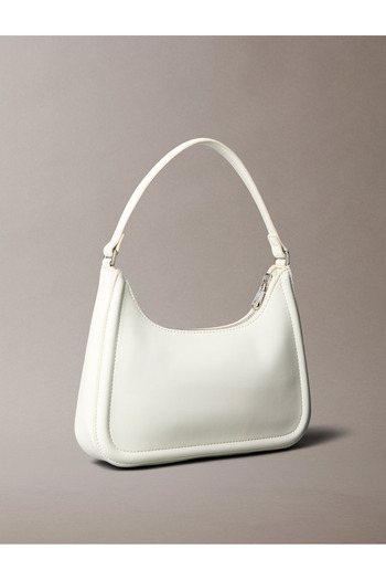Calvin Klein Calvin Klein Women Lily White Bold Embossed Monogram Logo Shoulder Bag