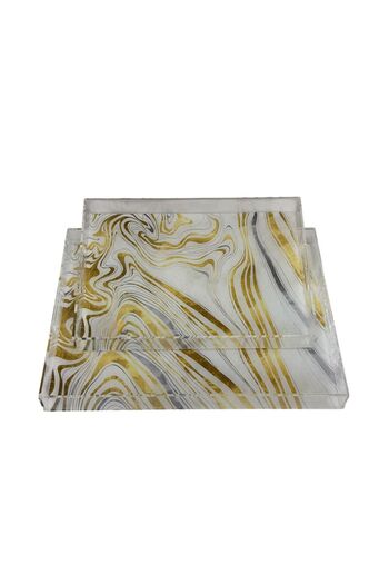 Afaq Acrylic Serving Tray Set of 2