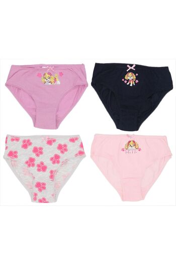 PAW PATROL Set of 4 pairs of panties for girls, multicolor, 100% cotton, Skye, Paw Patrol