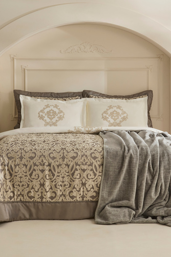 Karaca Home Grace 8 Piece Double Dowry Set Anthracite