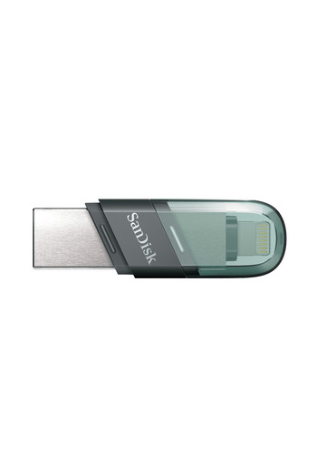 SanDisk محرك أقراص فلاش OTG iXpand Flip مزود بمنفذ USB 3.1 و Lightning 128 جيجابايت